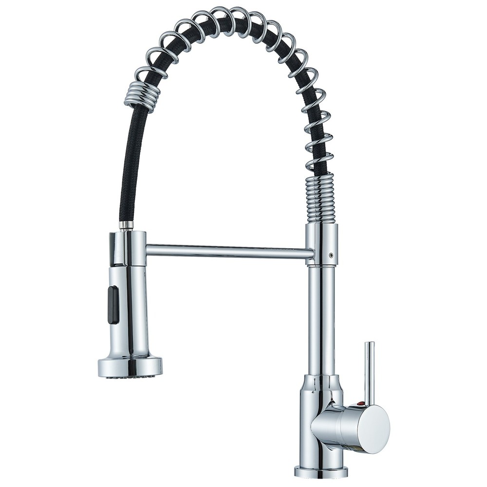 Commercial Kitchen Sink Faucet Spring Pull Down Sprayer Single Handle Mixer Tap