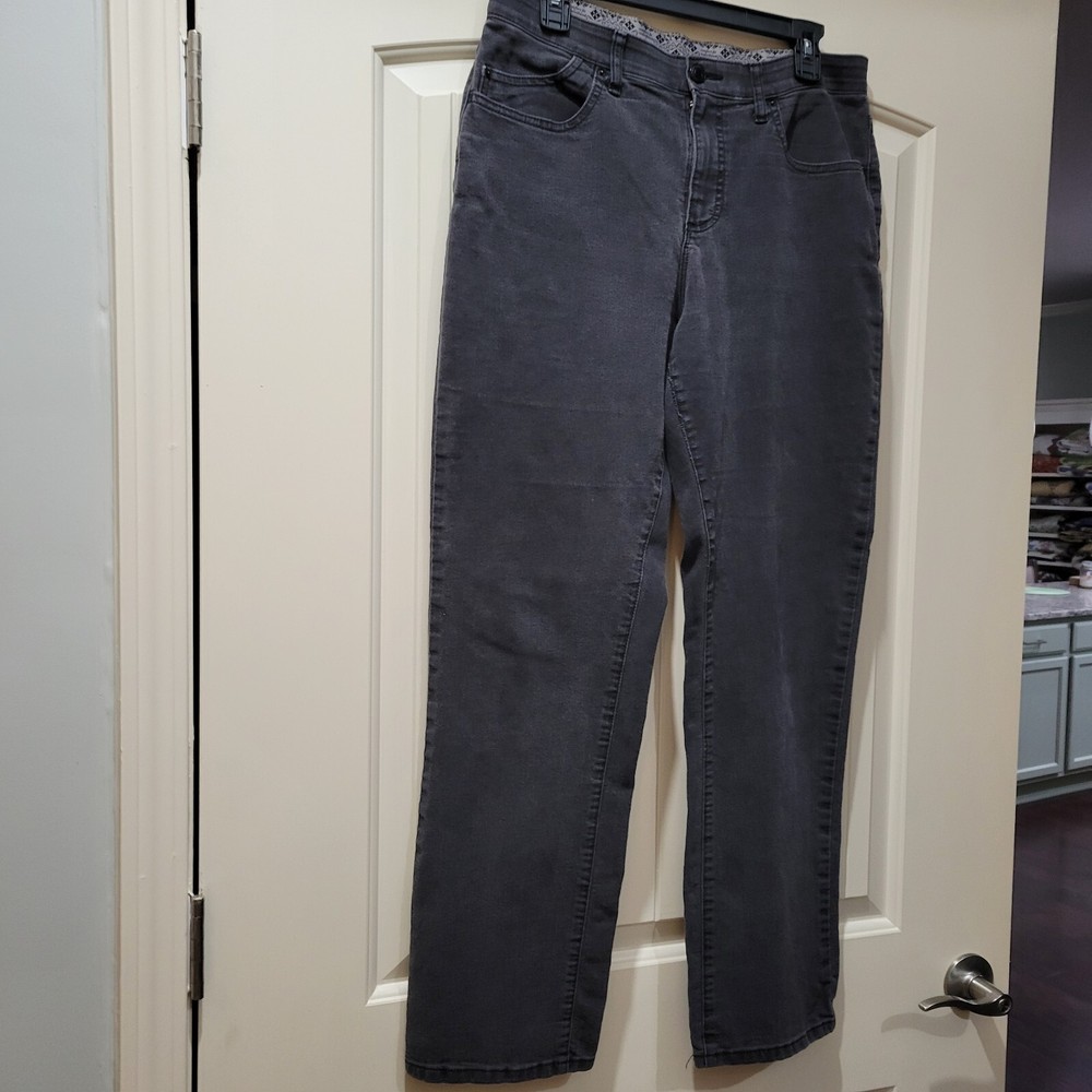Lee Women's Black Stretch Cotton Straight Leg Jeans Size 10 Platinum Label