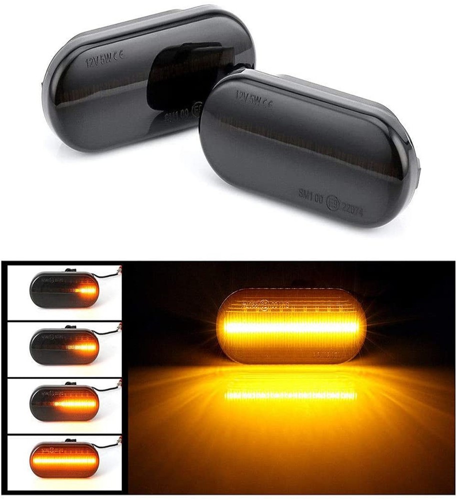 Black LED Turn Signal Side Marker Light For SEAT Cordoba 1993-1999 DZ1