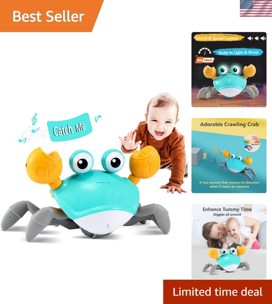 Interactive Crawling Crab Toy for Baby & Toddler Development & Play  
