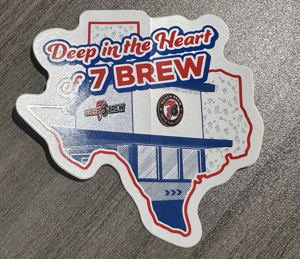 Seven Brew 7 Brew 7Brew Coffee Limited Edition State Sticker Texas