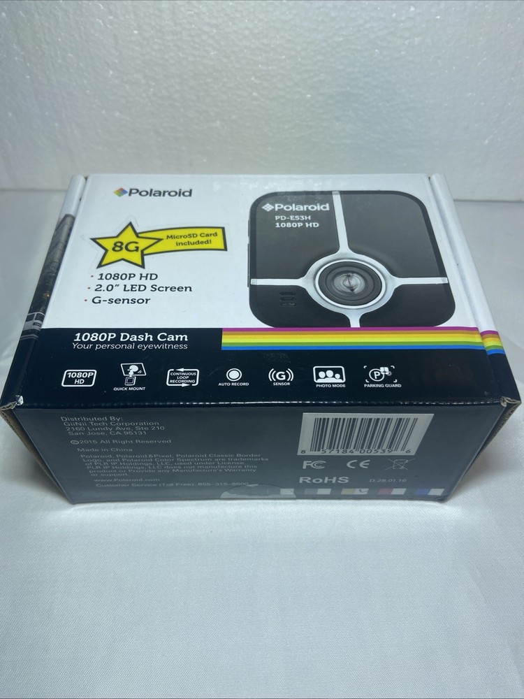 Polaroid Dashboard Camera, New In Box 1080p