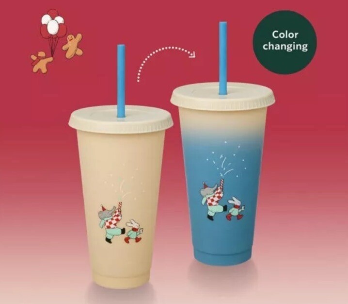 Starbucks 2024 Holiday 24oz Color-Changing Reusable Cold Cup