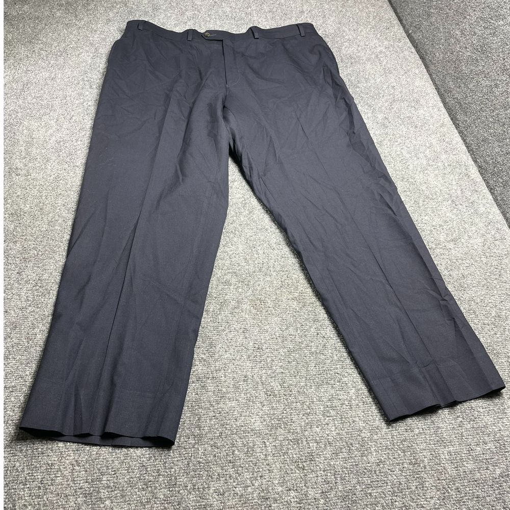 Ralph Lauren Mens Black Wool Dress Pants Comfort Button Closure Size 40W 30L
