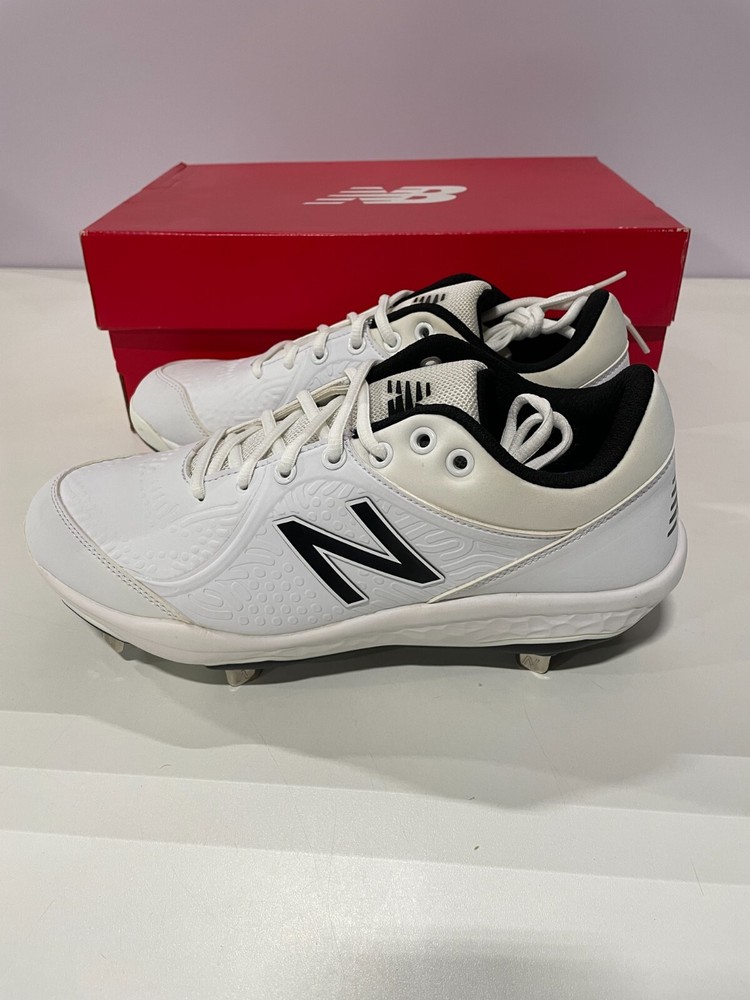 New Balance Men's L3000V5 L3000SW5 V5 Metal Low Baseball Cleats White