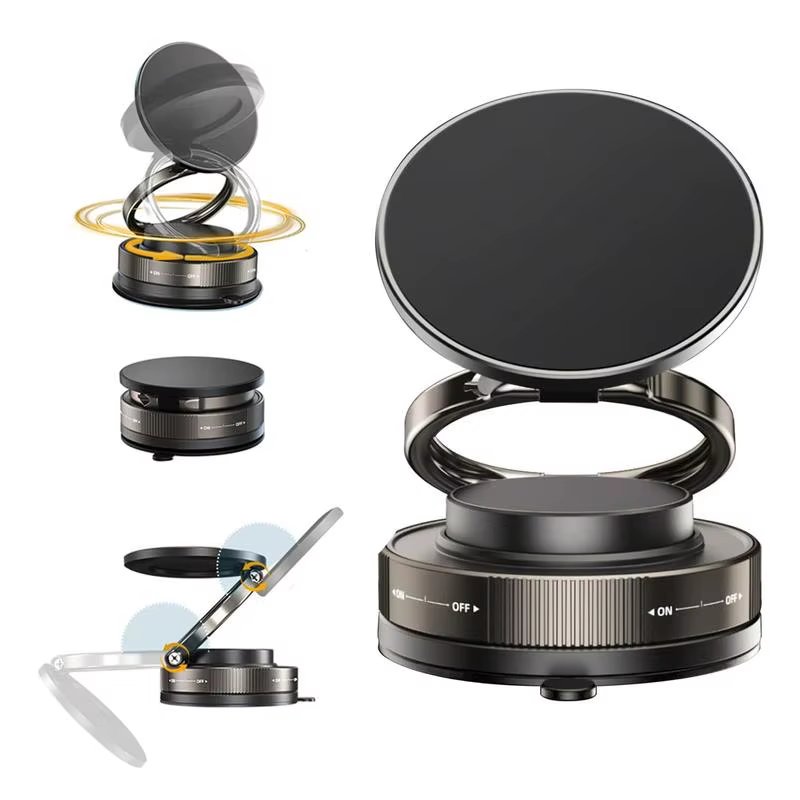Foldable Magnetic Car Mount Adjustable Rotating Dashboard Phone Holder Universal