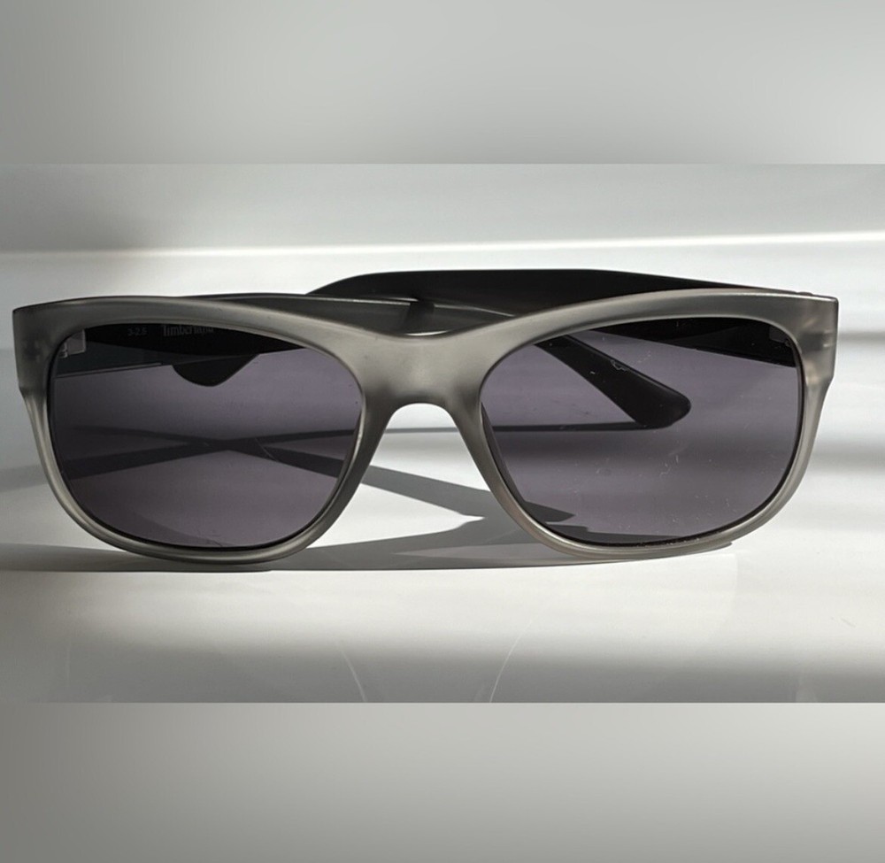 Timberland Matte Gray Rectangle Plastic Sunglasses for Men 🕶️