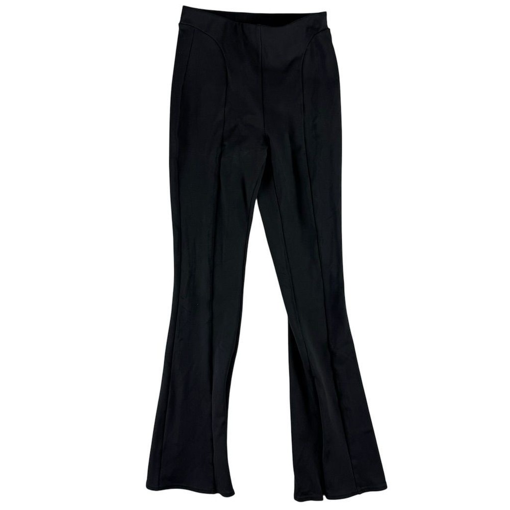 Alo Yoga Womens XS Black High Waist Zip Flare Leggings Activewear