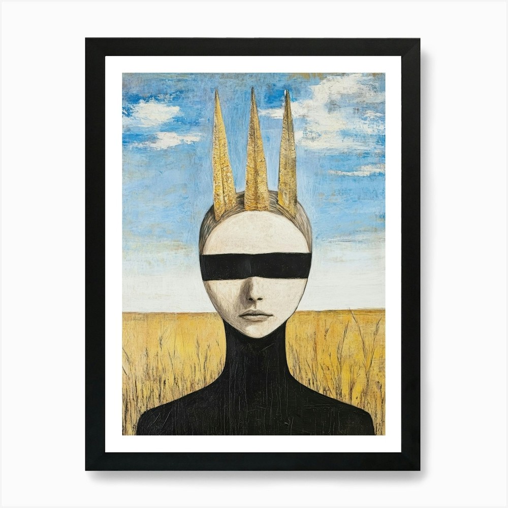 Woman In A Field Art Print Framed Wall Art Poster Canvas Print Picture