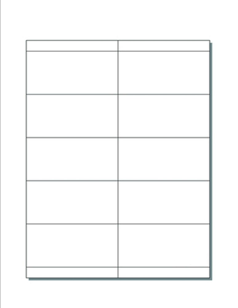 Blank Name Badge Inserts 8.5x11 Vellum 10-Up 4.25x2.5 100 Sheets