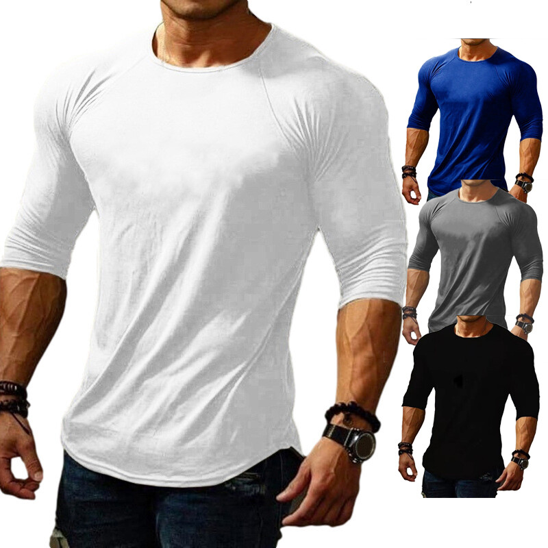 Men's Bodybuilding Gym T-Shirt Training Top Stringer Vest Muscle Sport Fitness