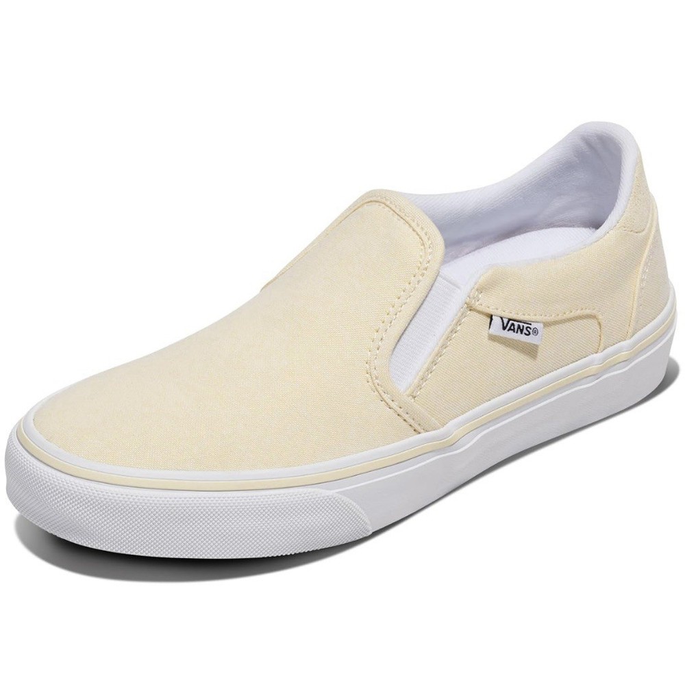 VANS Asher Deluxe Classic Slip On Shoes VN000CUFYLW Light Yellow Womens Size 7.5