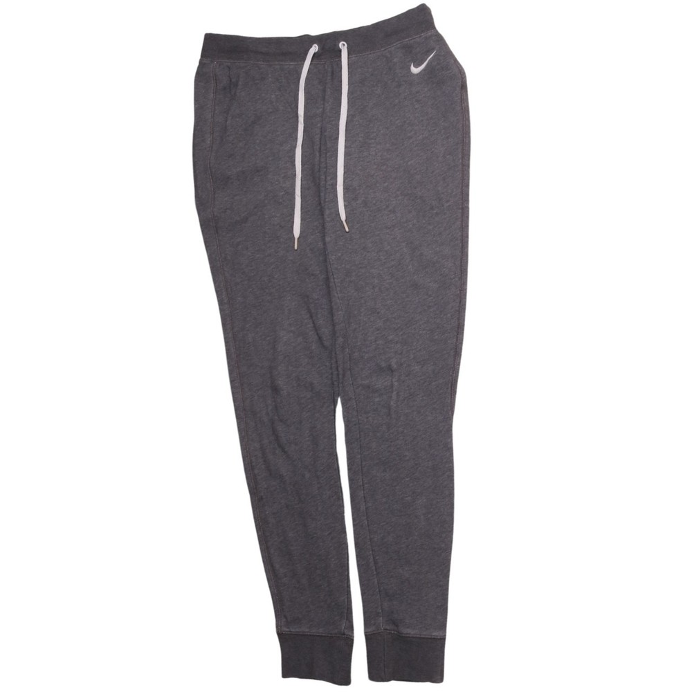 Nike Mens Joggers Dark Grey Nylon Lightweight Tapered Elastic Waist Logo XL