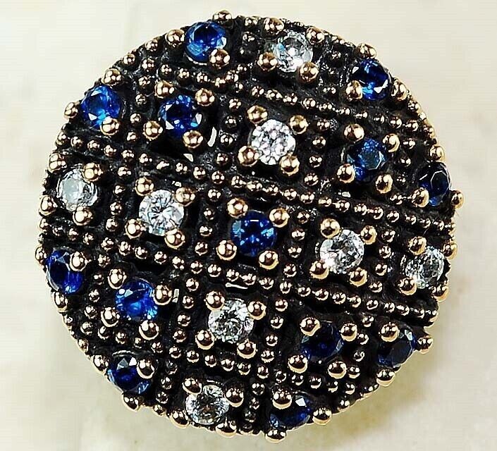 1CT Treated Sapphire 925 Sterling Silver Ring Ottoman Empire Style Size 8.5