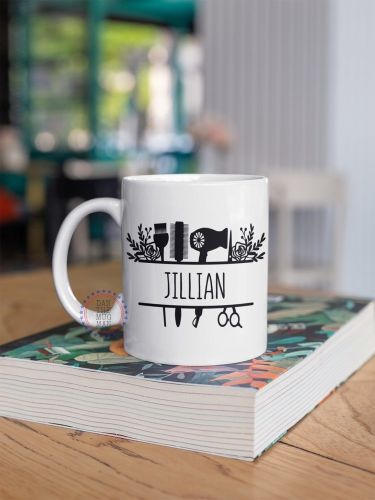 Custom Engraved Hairstylist Coffee Cup with Personal Name