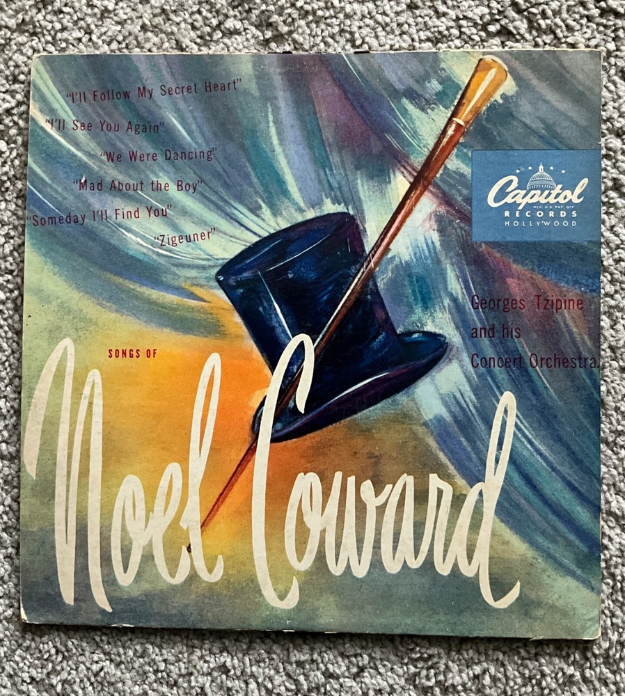 Rare 10-inch 33 RPM Noel Coward Capitol Records LP by Georges Tzipine Orchestra