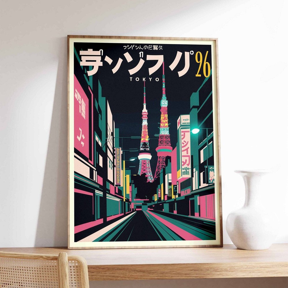 Retro Japanese Poster Japanese Street Art Botanical Print Japanese Wall Art