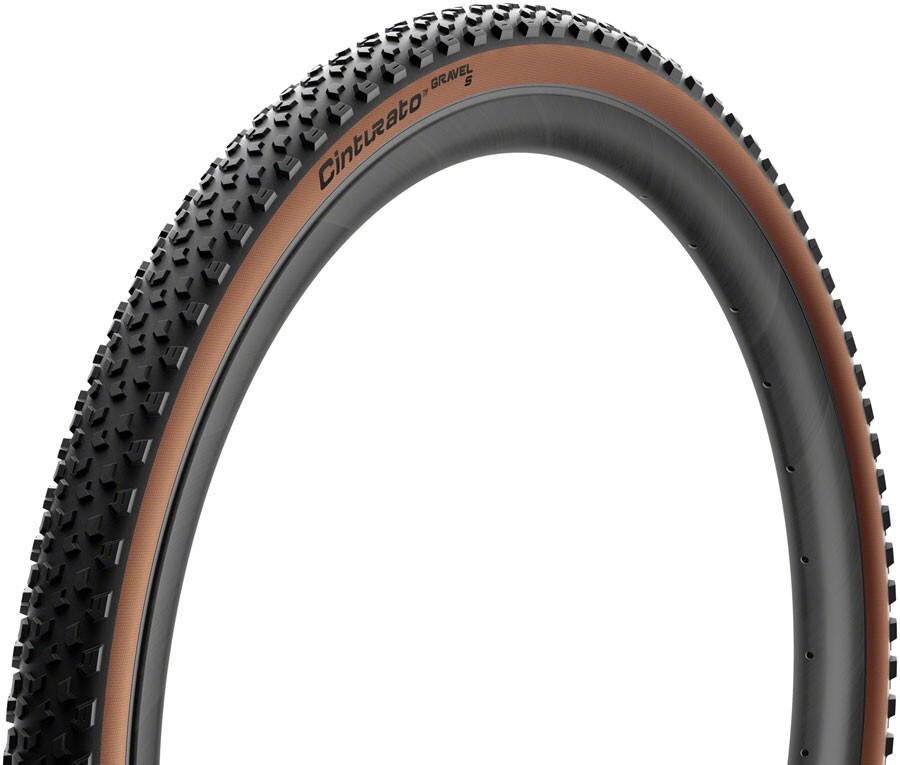 Pirelli Cinturato Gravel S 700x45 Tubeless Ready Bike Tire Tan Sidewall