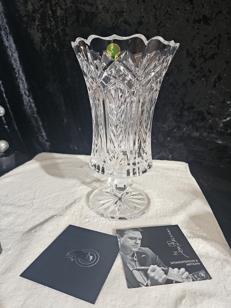 Waterford Crystal Irish Treasure Footed Vase 5th Edition