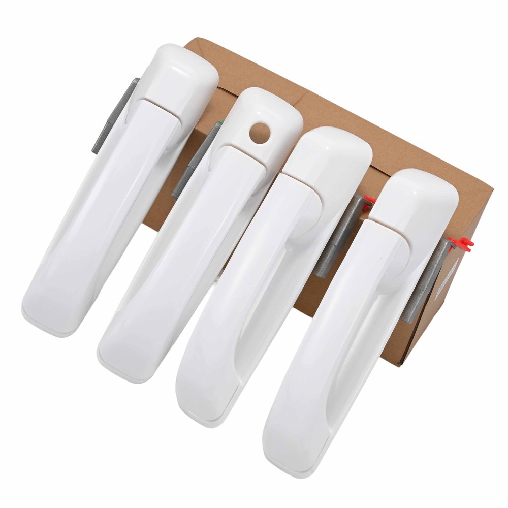4Pcs Exterior White Door Handle Fits DODGE RAM 1500 09-24/ 3500 11-25 2012
