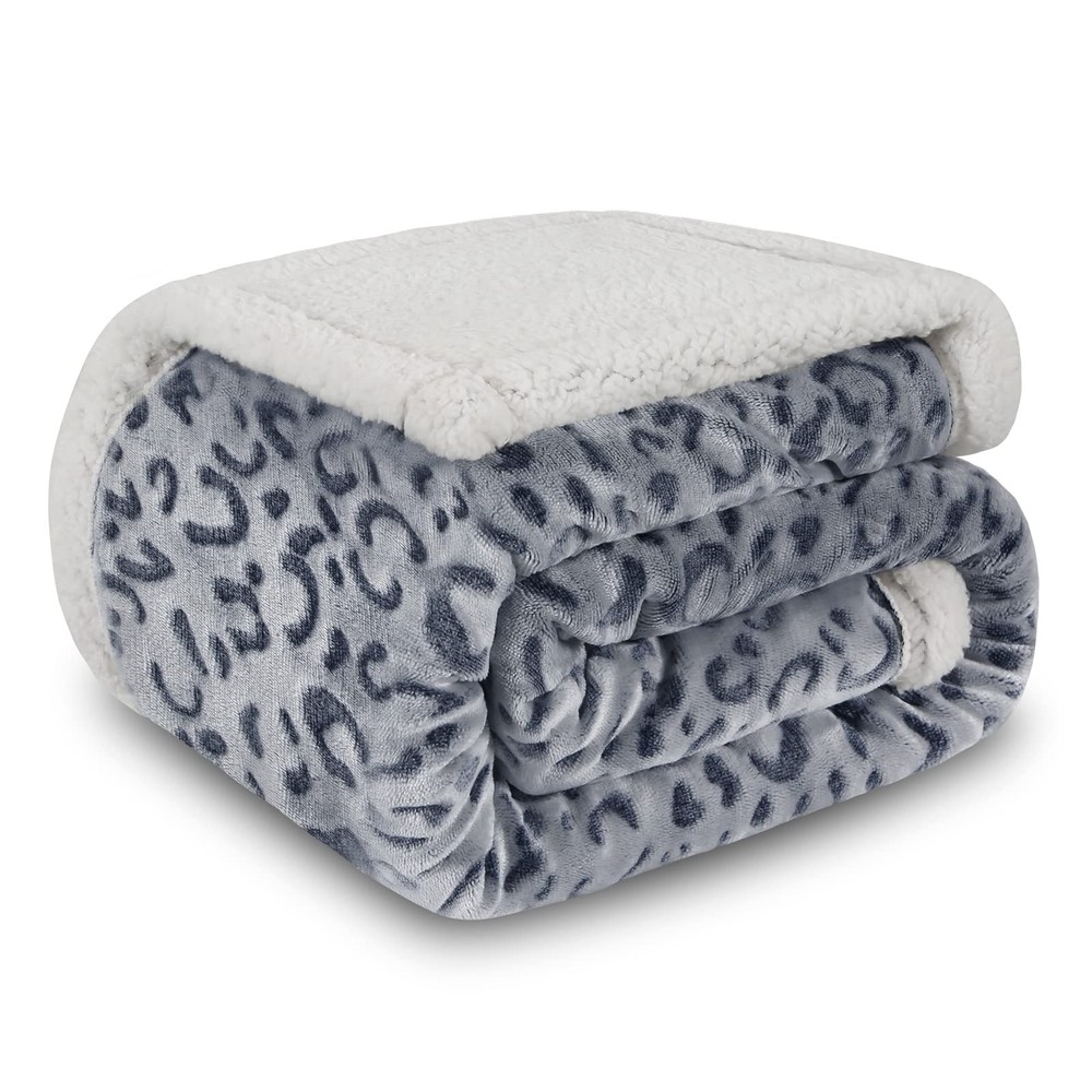 3D Cheetah Fuzzy Throw Blanket for Couch - Thick Reversible Warm Cozy Comfy