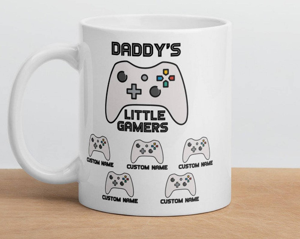 Personalised Gift For Dad Daddy S Little Gamers Custom Gamer Mug Gift