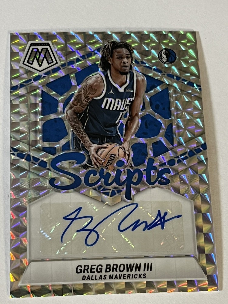 2023-24 Panini Mosaic SILVER MOSAIC PRIZM AUTO 🏀 Greg Brown III