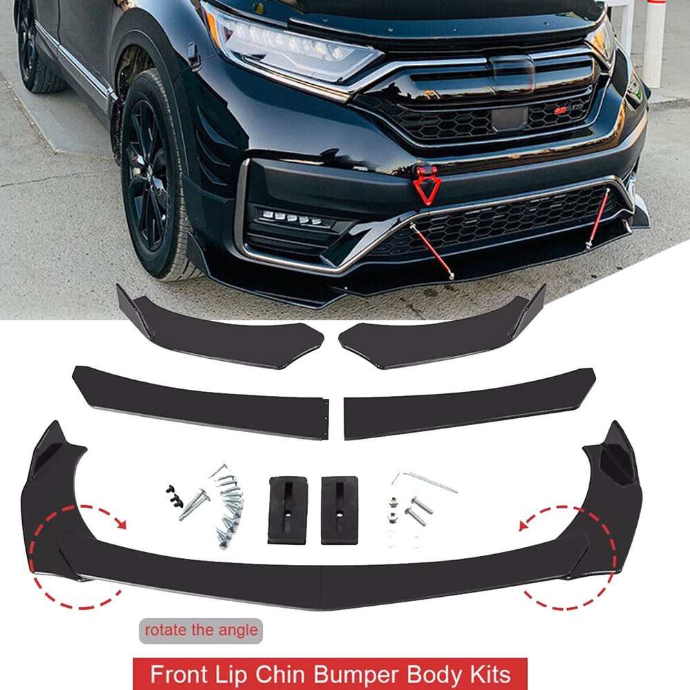 Glossy Black Front Bumper Lip Splitter Spoiler for Honda CR-V Fit 9