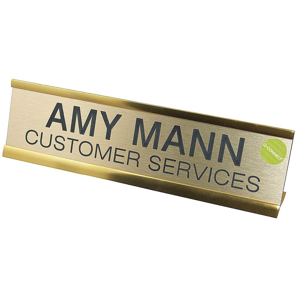 Q-Connect Voucher for Custom Door or Name Plate 250x50mm,yellow-image