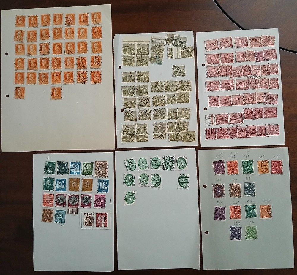 GERMANY- LOT OF STAMPS ON ALBUM PAGE  - # 2018