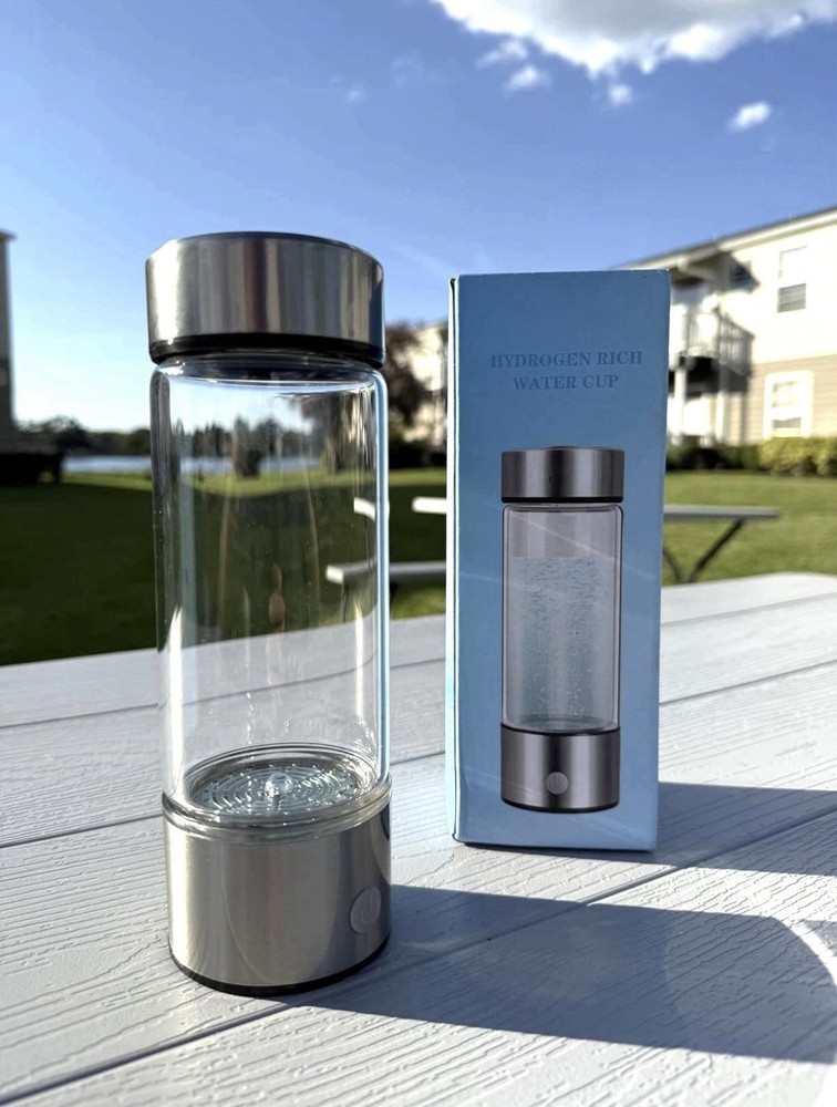 Aqua Vital Hydrogen Water Bottle Generator 16oz SPE-PEM USB-C Portable, NIB