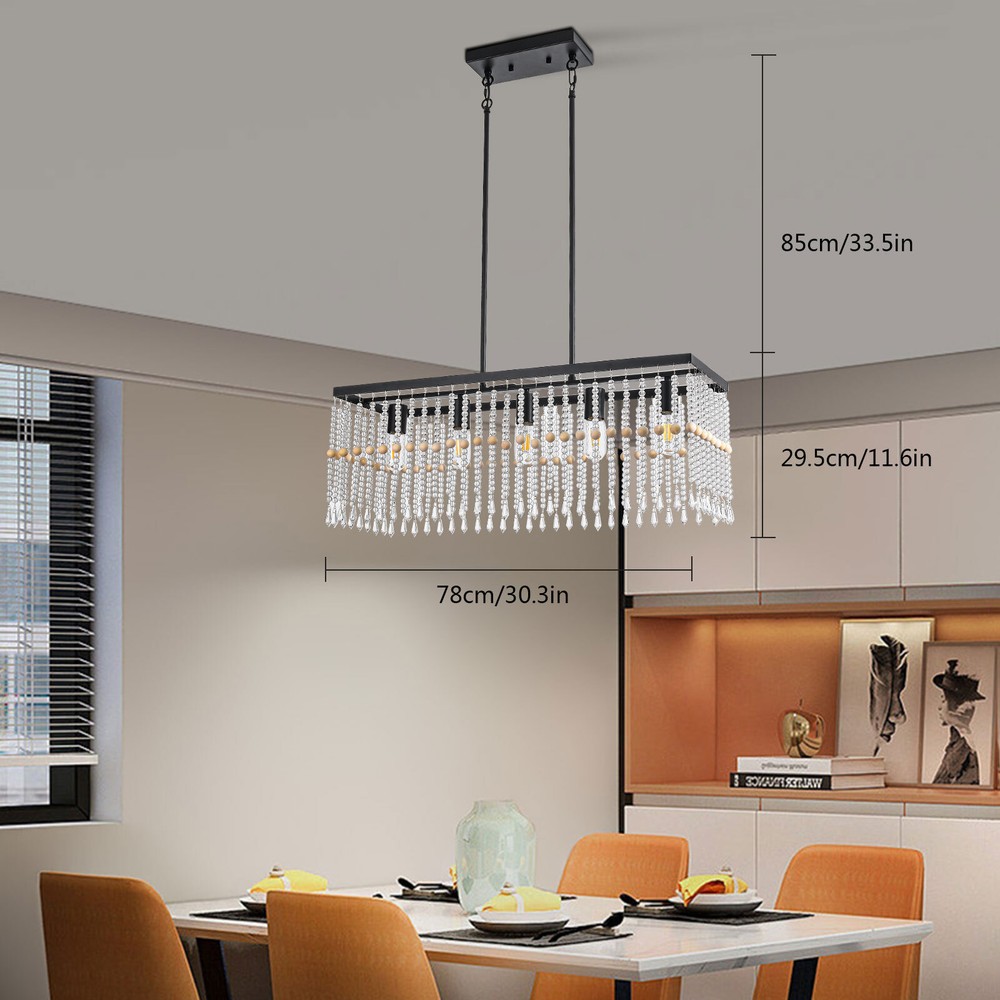 Modern 5 Light Ceiling Light Crystal Chandelier Pedant Lamp Elegant Home Decor!
