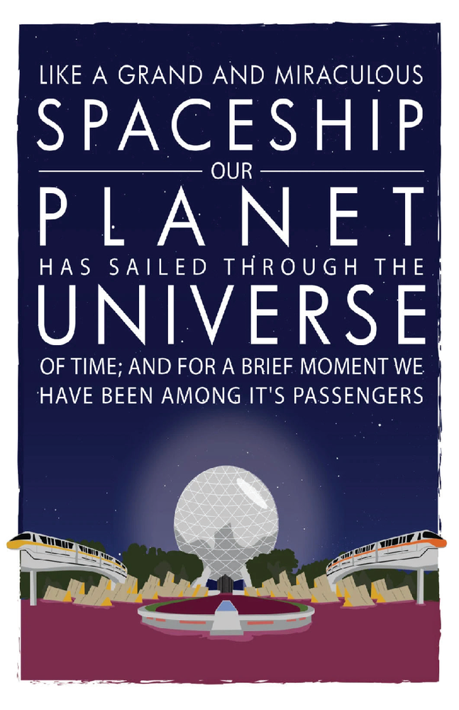 Epcot Spaceship Earth Disney Poster 13x19 Matte Art Print