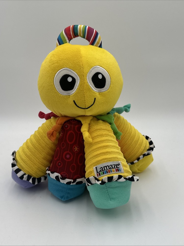 Lamaze Yellow Octopus Baby Learning Sensory Toy Soft Plush Squeakers Development