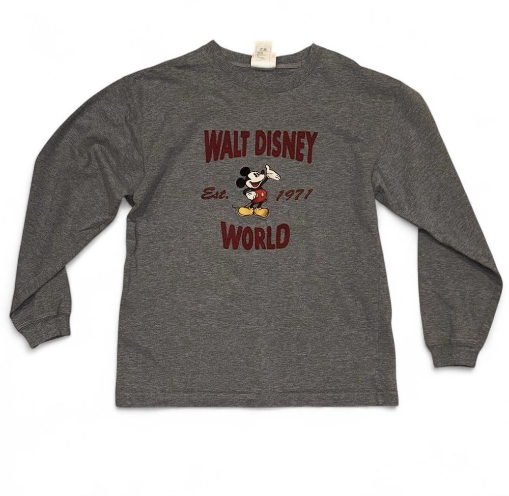 Disney Mickey Mouse Men’s XL Gray Crewneck Sweatshirt Walt Disney World Pullover