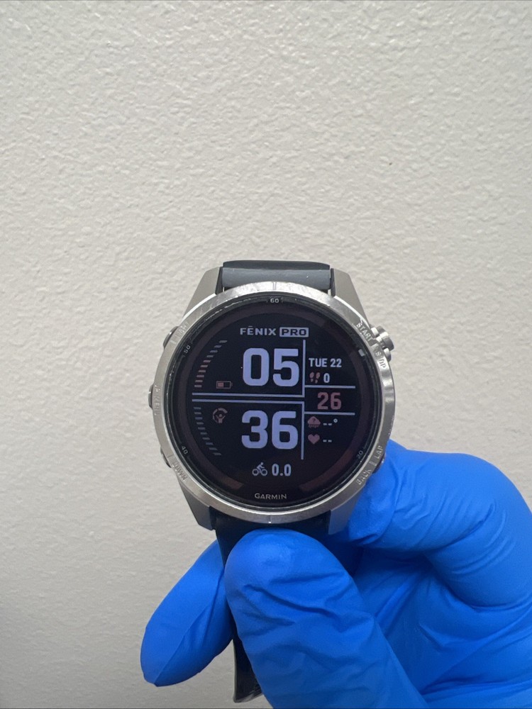 Garmin Fenix 7S Pro Solar 42mm Titanium GPS Smartwatch in Fog Gray