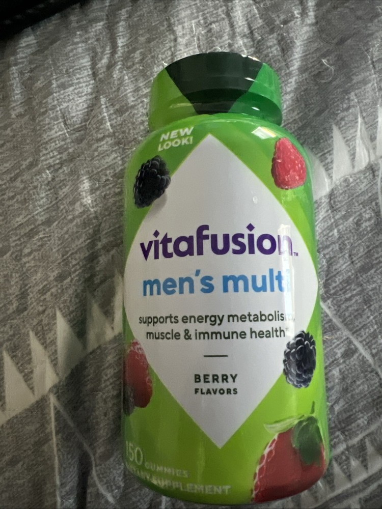 Vitafusion Gummy Vitamins for Men, Berry Flavored Daily Multivitamins EXP 9/2025