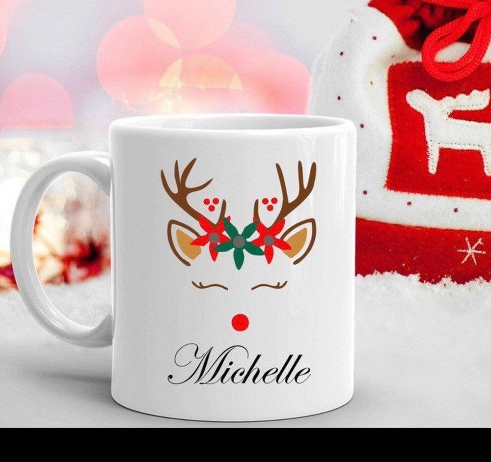 Personalized Christmas Mug Kids Hot Cocoa Mug Daughter Gift Christmas Mug