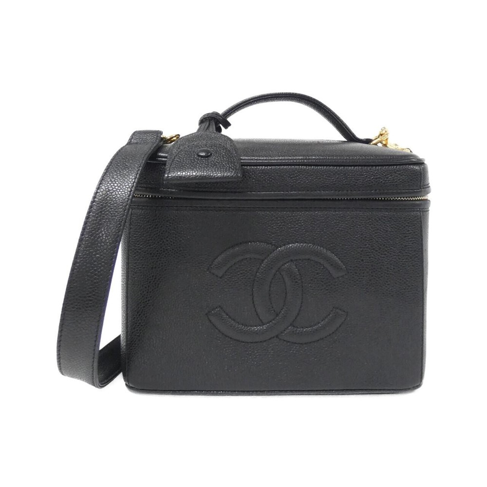 Vintage CHANEL 06238 Black Leather Bag 270-004-006-8319