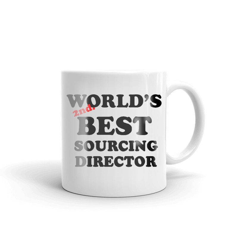 World's 2nd Best Sourcing Director Coffee Tea Ceramic Mug Office Work Cup Gift