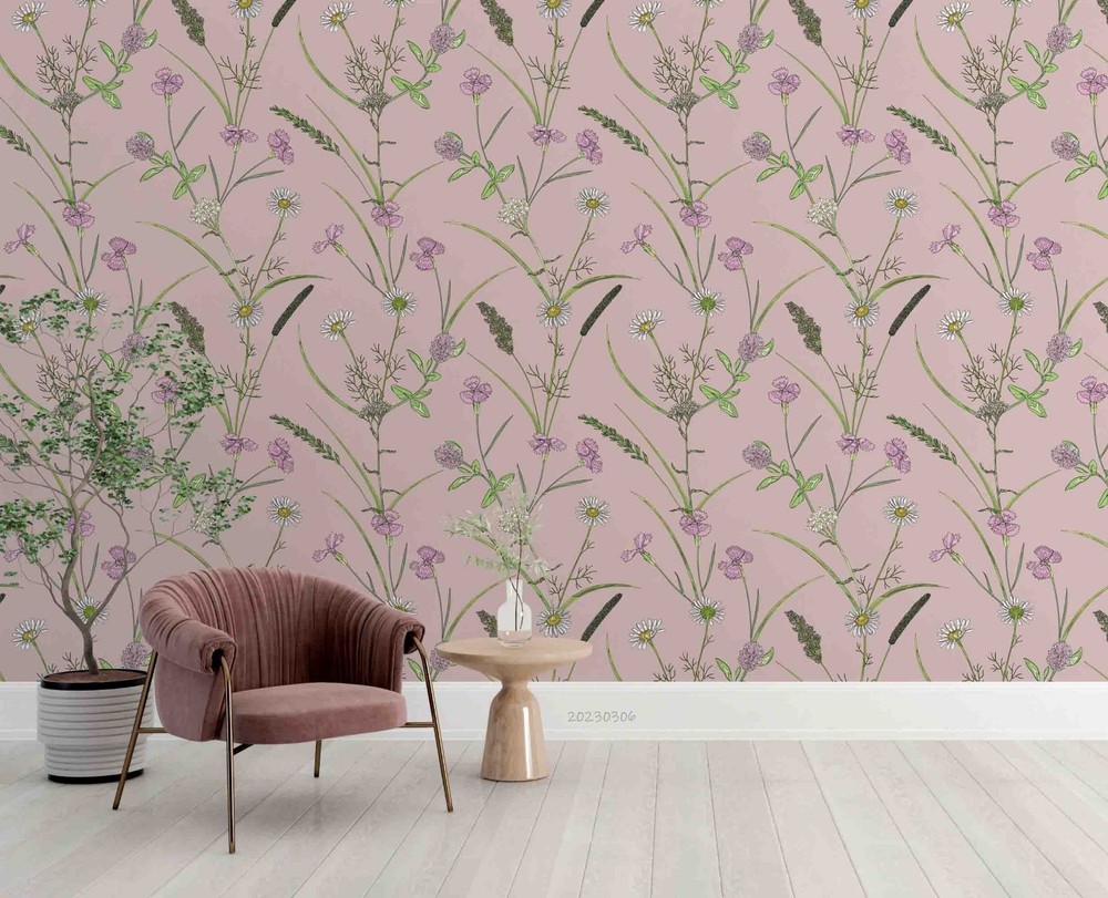 3D Flowers Flora Pattern Wall Murals Wallpaper Murals Wall Sticker 50