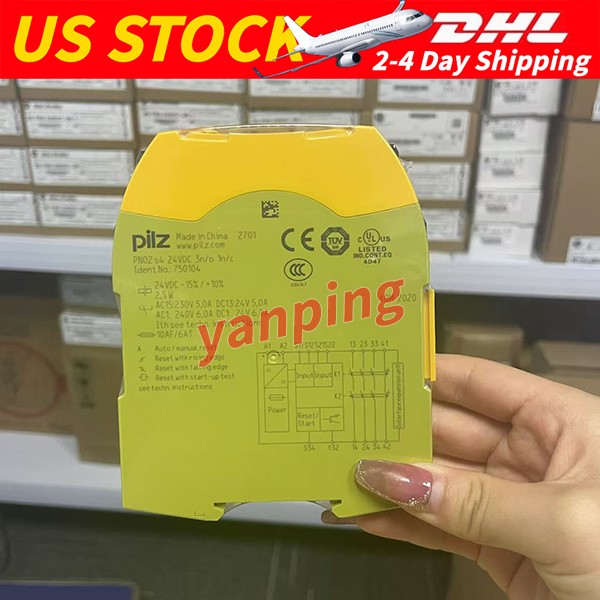NEW PILZ 750104 RELAY PNOZ s4 C 24VDC 3n/o 1n/c 750104 EXPEDITED SHIPPING