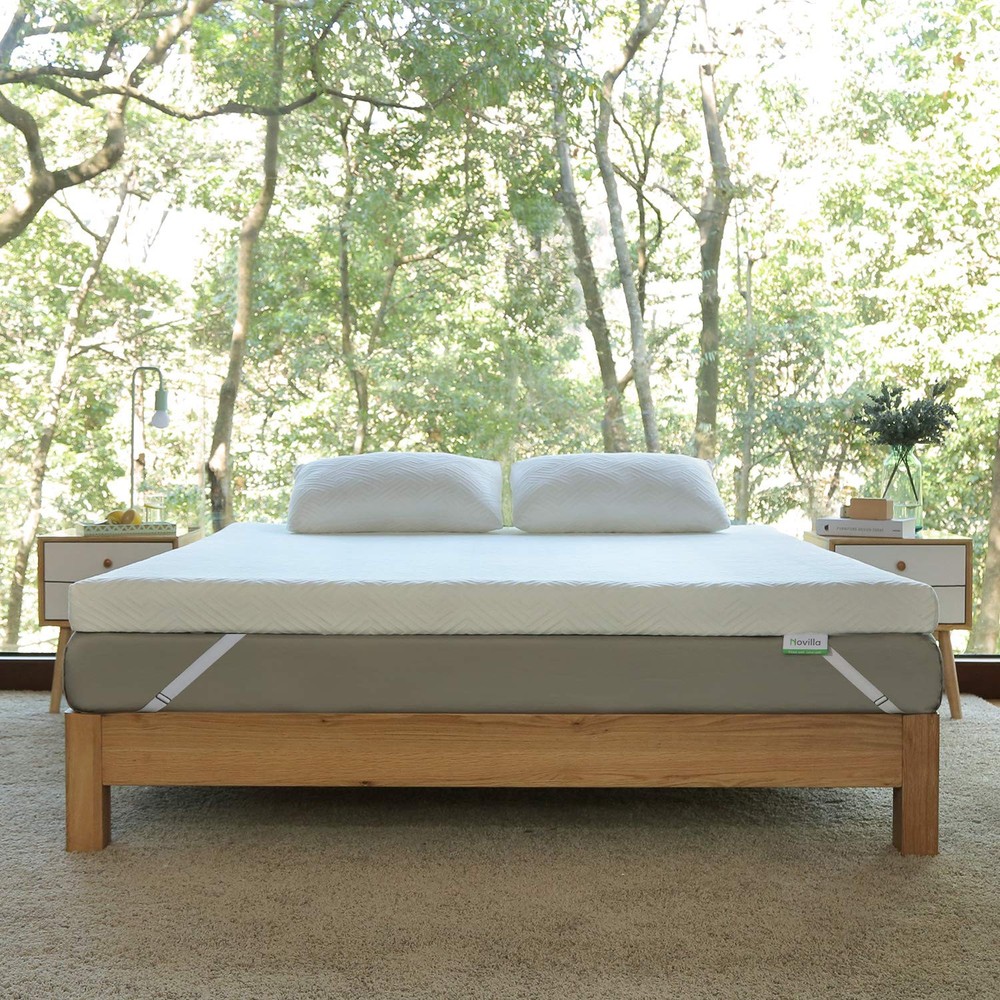Novilla Mattress Topper Queen, 3 Inch Dual Layer Memory Foam Mattress Topper ...