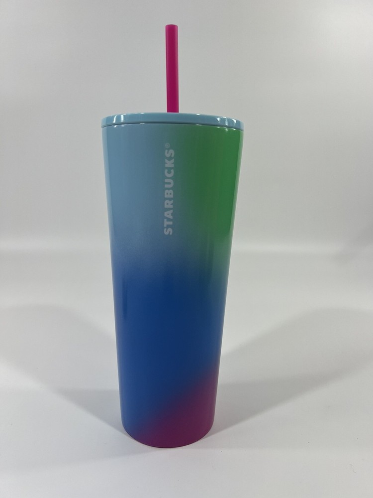 New Starbucks Summer 2023 Ombre Prism Gradient Stainless Tumbler Venti 24oz