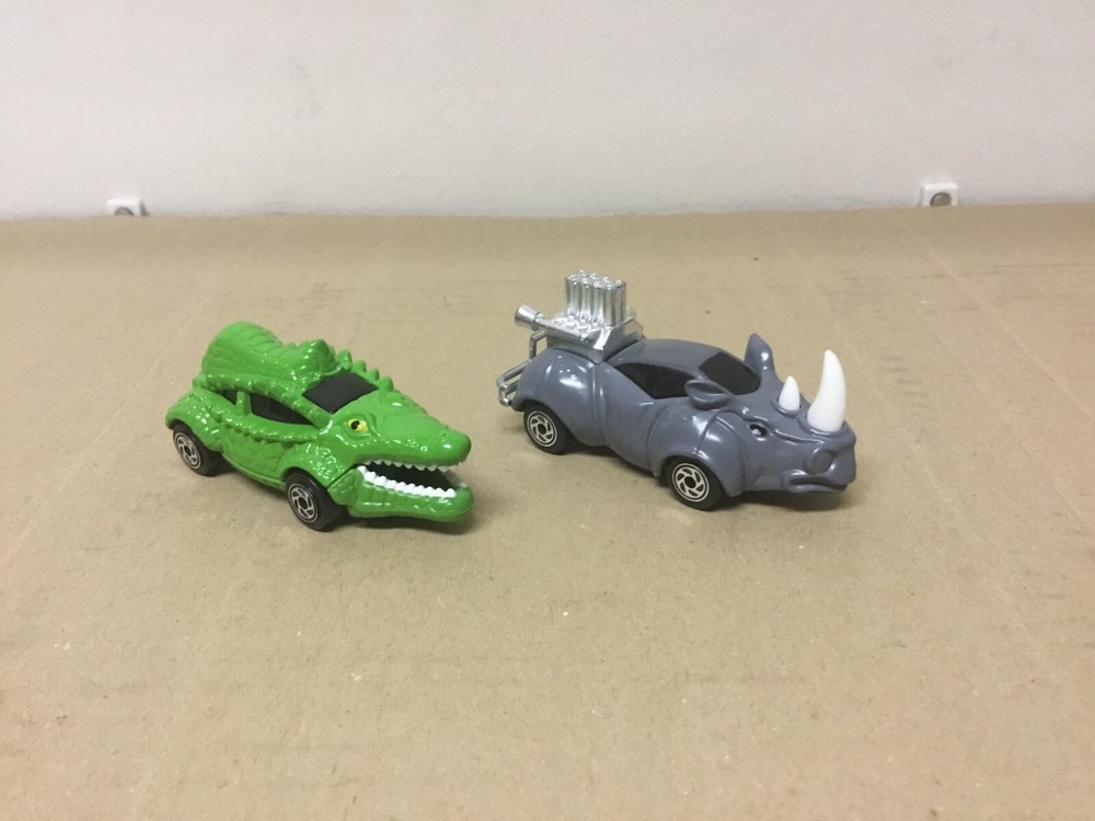 Lot of 2 - Vintage 1994 Matchbox Cars - Gray Rhino Rod & Green Tailgator