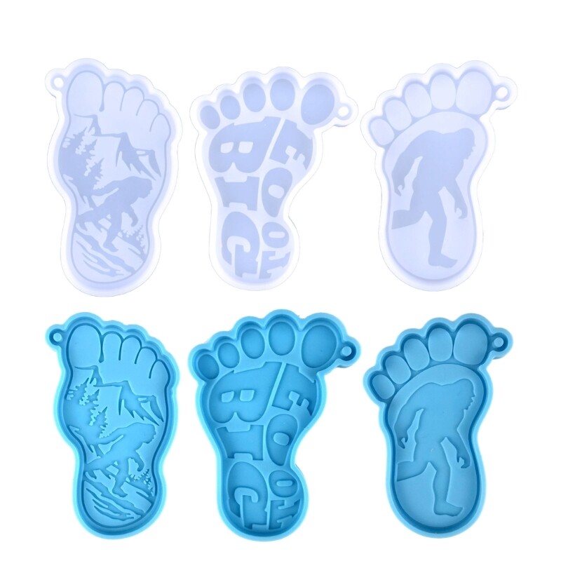 Foot Keychain Silicone Resin Molds,Foot Resin Mold DIY Car Pendant Keychain Mold