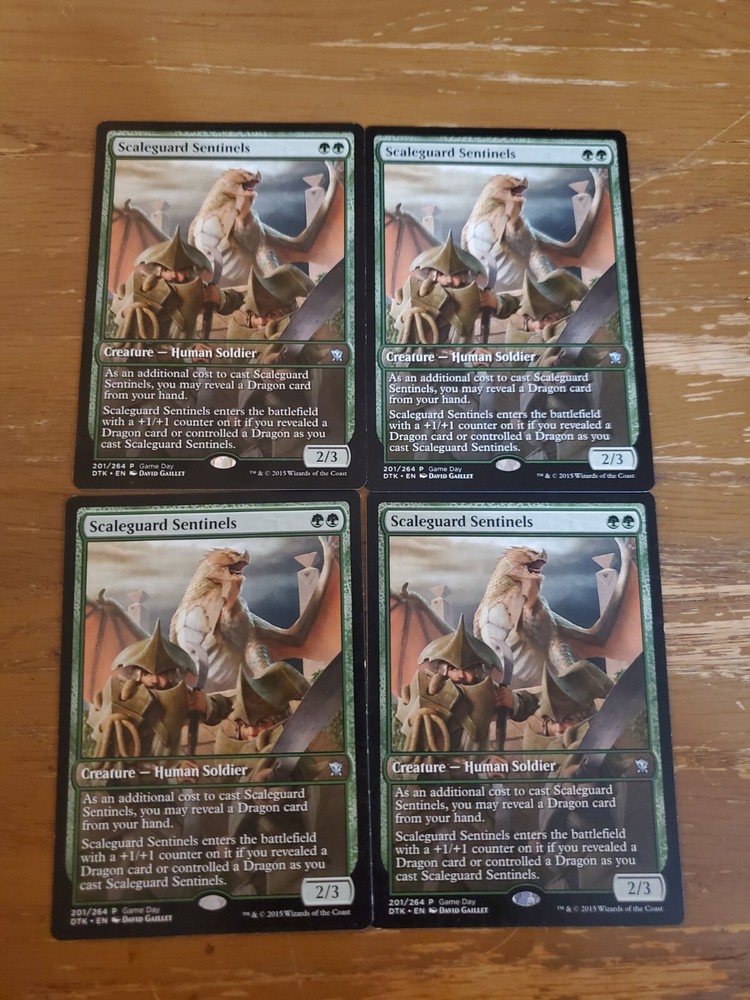 mtg scaleguard sentinals game day promo x4 playset