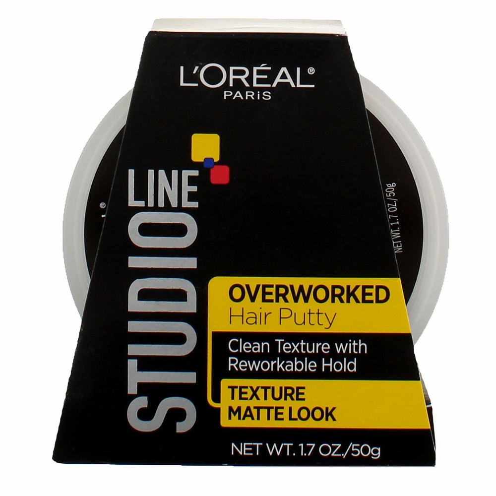 5 Pack L'Oreal Paris Studio Line Overworked Hair Putty, 1.7 oz
