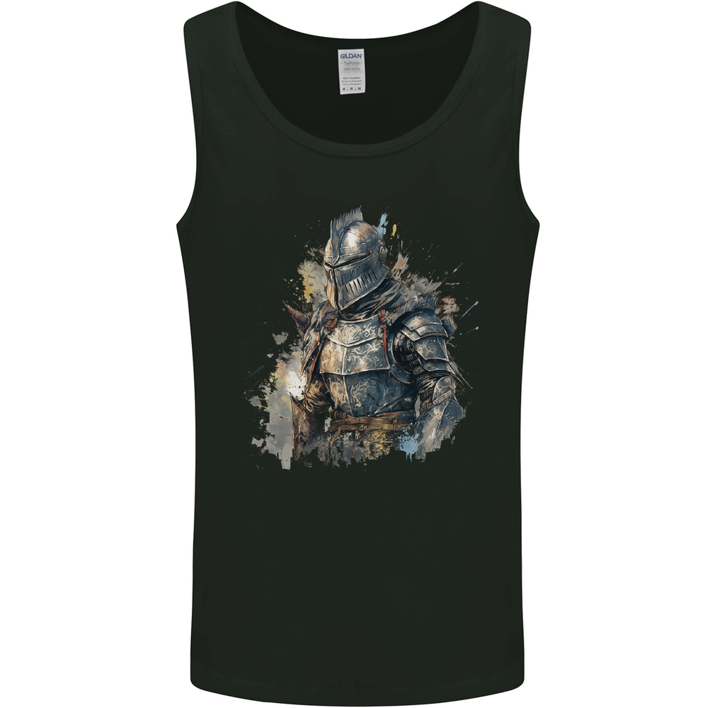 A Fantasy Medieval Knight in Armour Mens Vest Tank Top