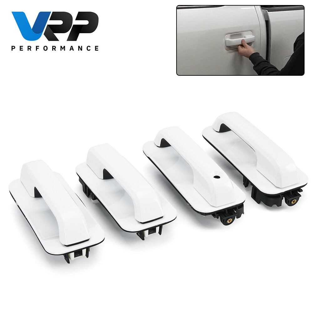 For Ford F250 F350 2017 2018 2020 2019 Oxford White Door Handle Set Front & Rear